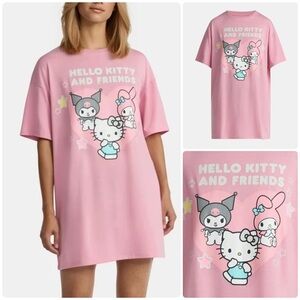 NWT Hello Kitty Melody Kuromi women’s oversized sleepshirt lounge tee,S, M, L